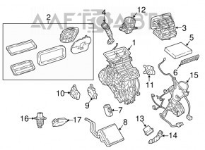 Actuatorul motorului care acționează încălzirea și aerul condiționat pentru Jeep Compass 17- 113800-4211.