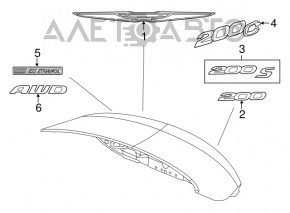 Эмблема надпись 200 крышки багажника Chrysler 200 15-17