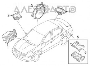 Динамик задней полки левый Nissan Altima 13-18