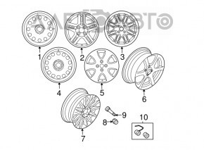 Roata de rezerva Ford Fiesta 14-19 R15 125/90