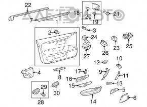 Capacul ușii, cartela frontală stânga VW CC 08-17 bej.