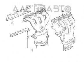 Коллектор выпускной с катализатором Chevrolet Cruze 11-15