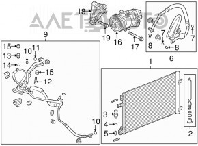 Radiatorul condensatorului de aer condiționat Chevrolet Cruze 11-15 nou aftermarket NISSENS