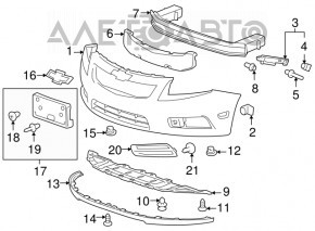 Amplificator bara fata Chevrolet Cruze 11-15 FPS