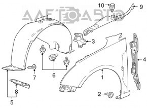 Bara de protecție față dreapta Chevrolet Cruze 11-15 nu are fragment.