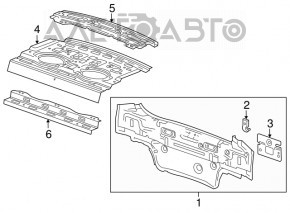 Задняя панель Chevrolet Cruze 11-15 4d новый неоригинал FPS