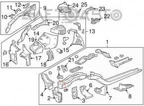 Четверть передняя левая Chevrolet Cruze 11-15 серебро