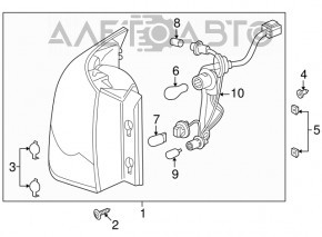 Lampa exterioară aripă stângă Chevrolet Cruze 11-15