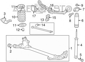 Bara spate Chevrolet Cruze 11-15 ruginită.