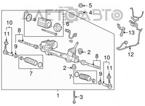 Рулевая тяга с наконечником левая Chevrolet Malibu 13-15