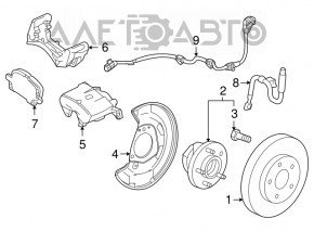 Placă de frână față dreapta Chevrolet Cruze 11-15 R16 26mm, ruginită.