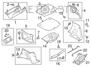 Capacul arcului drept Nissan Versa Note 13-19