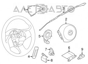 Perna de siguranță airbag, cortina laterală stânga Nissan Versa Note 13-19, declanșată