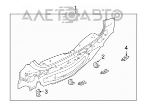 Задняя панель Nissan Versa Note 13-19 белая