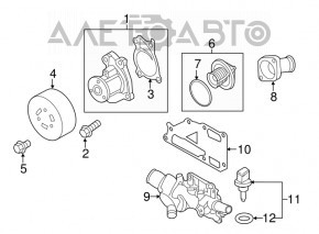 Capacul termostatului Nissan Versa Note 13-19 CVT