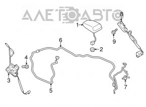 Antena GPS pentru Subaru Legacy 15-19, fără cip