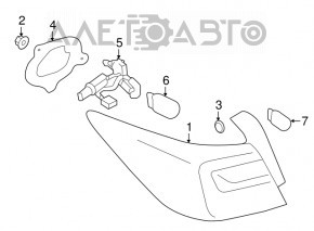 Lampa exterioară aripă stângă Subaru Legacy 15-19