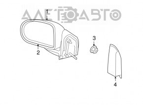 Oglindă laterală stângă pentru Jeep Patriot 11-17, încălzită, structură