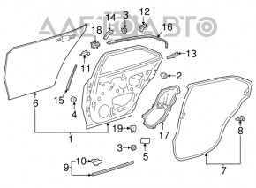 Дверь голая задняя правая Toyota Camry v70 18-24 OEM гнутый низ