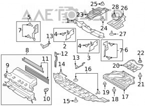 Jaluzele deflectorului radiatorului asamblate pentru Ford Escape MK3 17-19 restilizat 1.5T 2.0T 2.5 cu motor