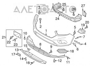 Bara față goală Ford Escape MK3 17-19 restilizată cu capac nou, neoriginal