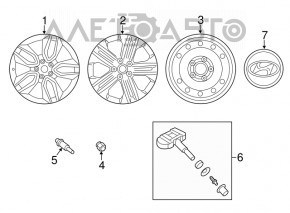 Roată de 17 inch pentru Hyundai Santa FE Sport 13-16, originală.