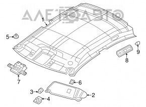 Ручка потолка передняя правая Jeep Grand Cherokee WK2 11-21 черная