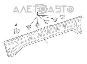 Lampa interioară pentru capacul portbagajului central al Dodge Charger 15-20.