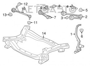 Butucul cu flanșa față dreapta Dodge Charger 15-20 rest rwd