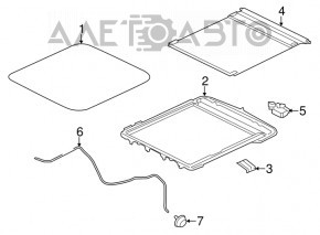 Geamul panoramic din spate al Nissan Pathfinder 13-20