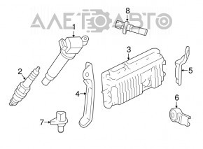 Блок ECU компьютер двигателя Toyota Camry v55 15-17 2.5 usa надлом фишки