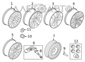 Set de jante R18 4 bucăți Lincoln MKC 15- tip 1