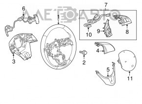 Руль голый Mazda 3 14-16 BM дорест, резина, черн