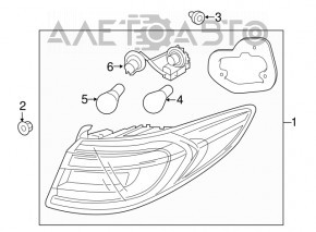 Фонарь внешний крыло левый Hyundai Sonata 15-17 лампа