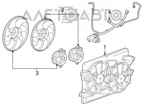 Paletele ventilatorului de răcire cu motor stânga Chevrolet Malibu 13-15