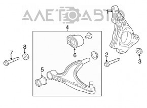 Capacul frontal stânga Chevrolet Malibu 13-15