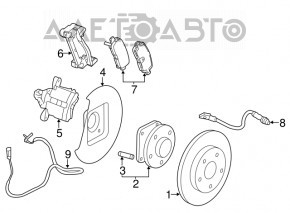 Senzor ABS spate stânga Chevrolet Impala 14-20