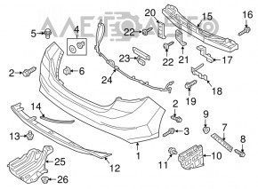 Bara față goală Hyundai Elantra UD 11-13, nouă, aftermarket, pentru restilizare.