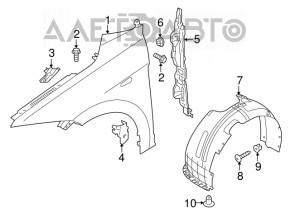 Bara de protecție față stânga Hyundai Elantra AD 17-18, nou, aftermarket, neprelucrat