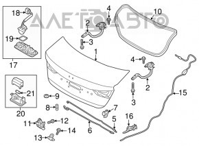 Capac portbagaj Hyundai Elantra AD 17-18 restilizat negru S3 cu mici puncte