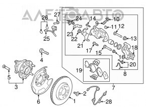 Placă de frână spate dreapta Hyundai Elantra AD 17-20 260/10mm