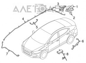 Антенна плавник Hyundai Elantra AD 17-18 разъем на проводе