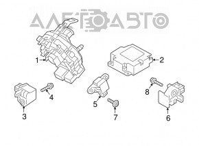 Modulul airbag SRS computer pentru airbag-urile de siguranță Hyundai Elantra AD 17-18 pre-restilizare.