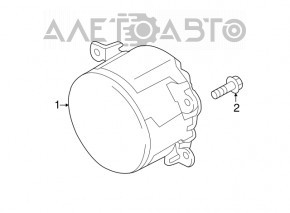 Far de ceata PTF stanga Ford Mustang mk6 15-17 LED nou original