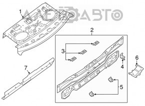 Задняя панель Nissan Sentra 13-19 серебро