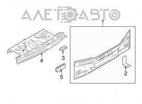 Placa de ventilație stânga Nissan Leaf 11-17 cu suport rupt.