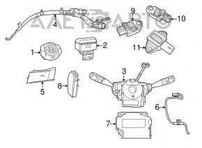 Perna de aerbag laterală stânga pentru Fiat 500 12-17