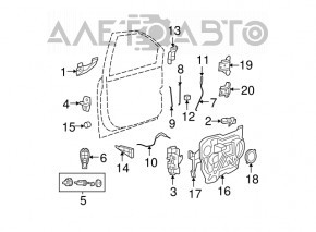 Blocare ușă față stânga Chrysler 200 11-14