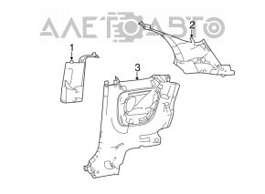 Capac spate dreapta Fiat 500 12-19 gri