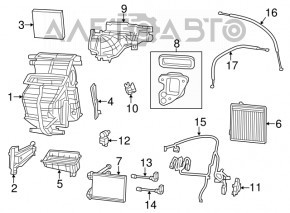 Корпус печки голый Fiat 500 12-13